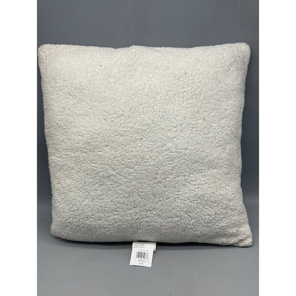 oeko tex throw pillow seasonal polyester blend gray snow day ice skates READ - Picture 6 of 9